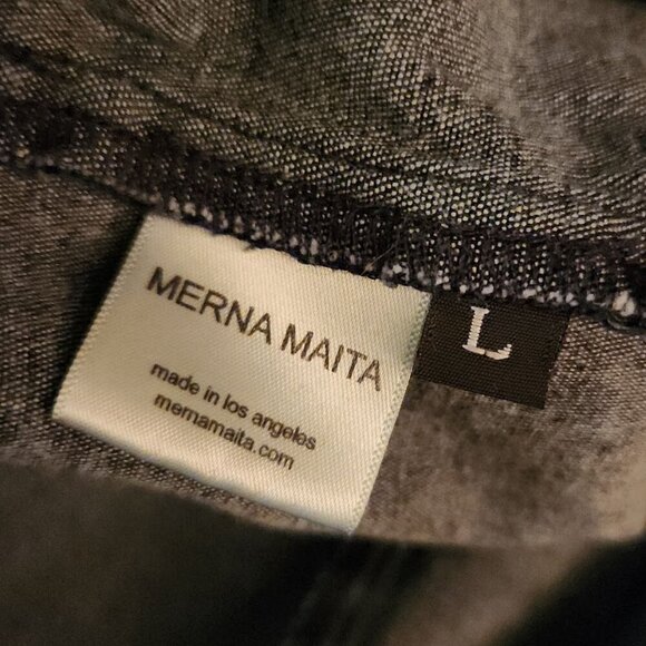 MERNA MAITA Denim Jumpsuit in Dark Blue - Picture 7 of 10